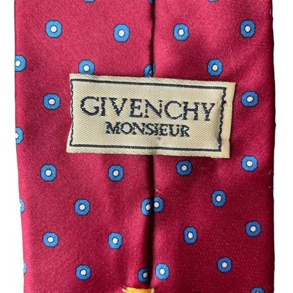 Givenchy Monsieur Maroon Silk Tie - Picture 3 of 4